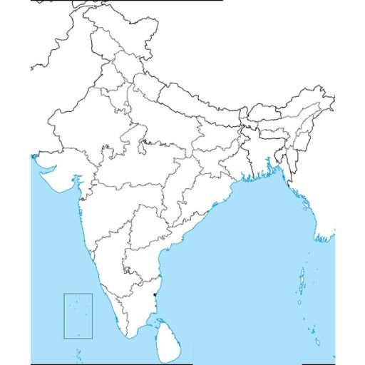 Blank Map of India