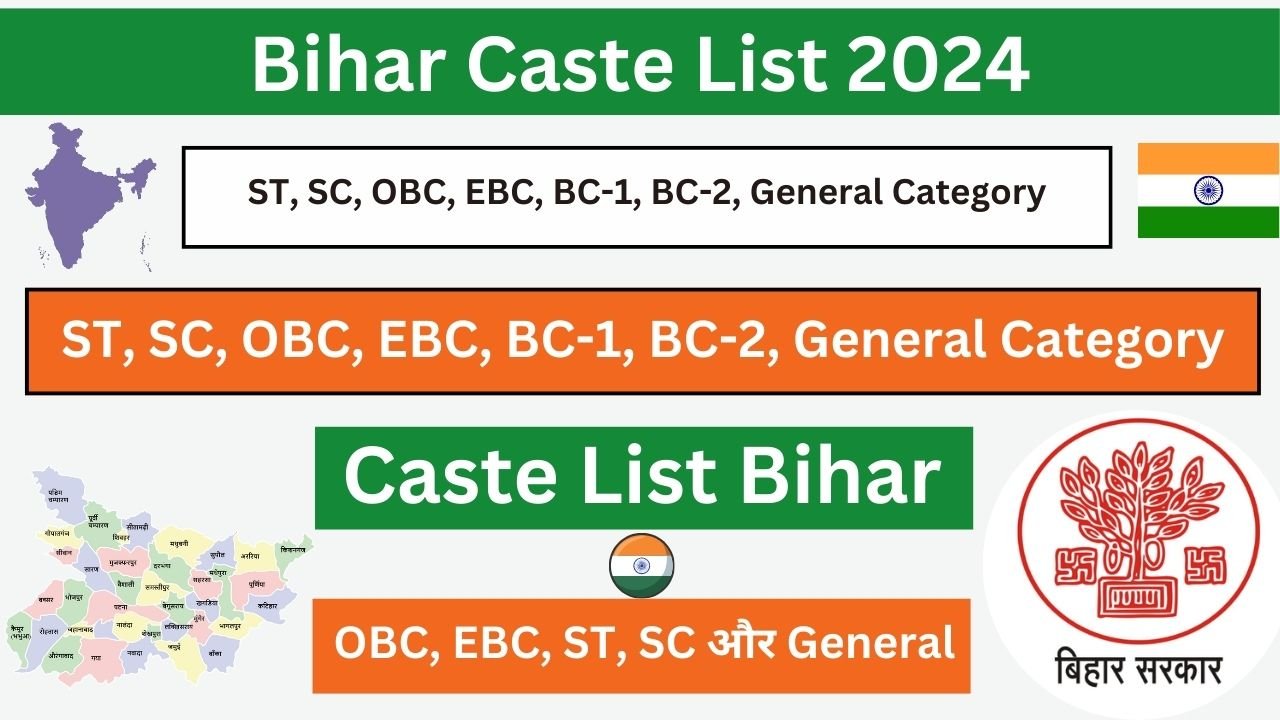 Bihar Caste List 2024 – ST, SC, OBC, EBC, BC-1, BC-2, General Category – जानिए आपकी जाती किस श्रेणी में है?