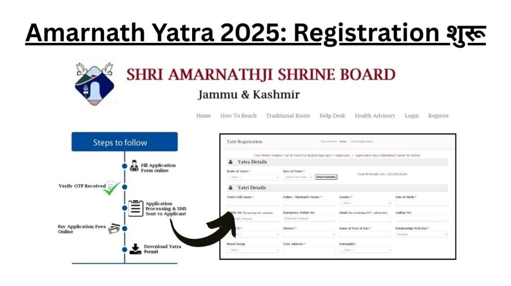 Amarnath Yatra 2025: शुरू हो गया रजिस्ट्रेशन जाने पूरी प्रक्रिया।